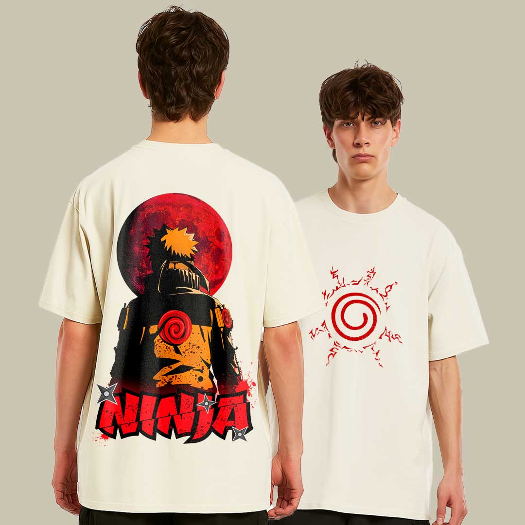 Naruto Offe White Oversize T-Shirt