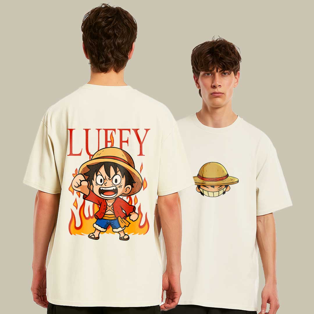 Luffy Off White Oversize T-Shirt