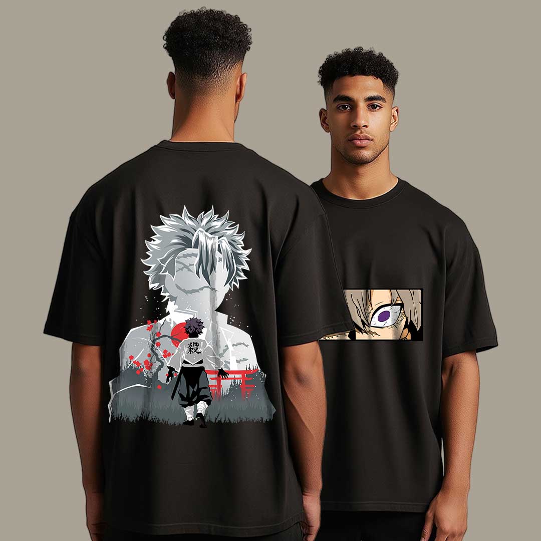 Sanemi Oversize Black T-Shirt